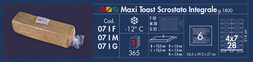 maxi toast scrostato integrale altino pane venezia